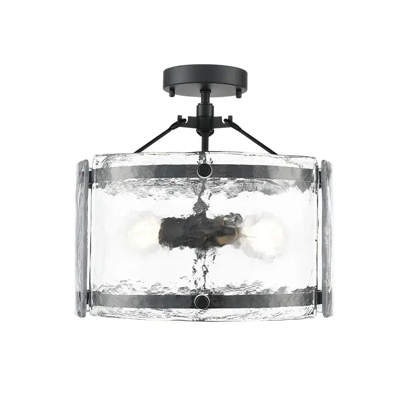 47002 Semi-Flush Mount in Matte Black
