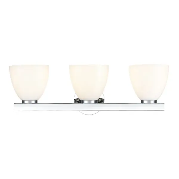 A versatile chrome vanity light that delivers clean, contemporary styling perfect for bathroom illumination. The polished chrome finish adds brightness and complements modern fixtures and hardware.