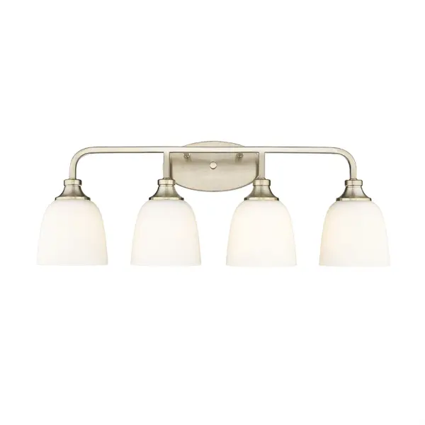 A sleek vanity light featuring a modern gold finish that brings warmth and sophistication to bathroom spaces. Perfect for contemporary and transitional interiors seeking elegant task lighting.