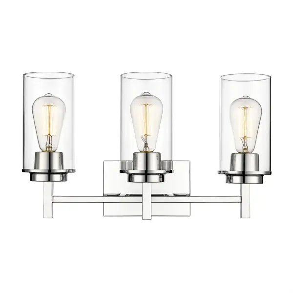 A versatile chrome vanity light that delivers clean, contemporary styling perfect for bathroom illumination. The polished chrome finish adds brightness and pairs well with modern fixtures and hardware.