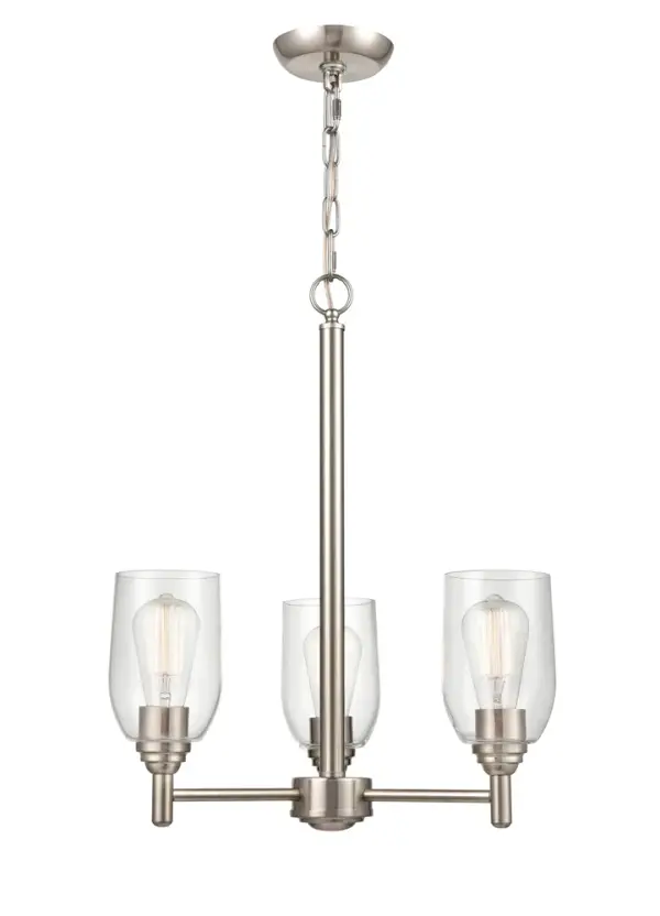 This brushed nickel chandelier from the 4983 collection offers timeless appeal with its neutral metallic finish. Perfect for dining rooms and entryways, it bridges traditional and contemporary design styles.