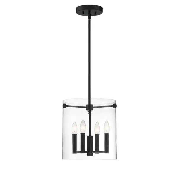 The 55302 pendant in matte black offers a contemporary aesthetic that complements modern and industrial interiors. Its neutral finish makes it adaptable to various room settings and design schemes.