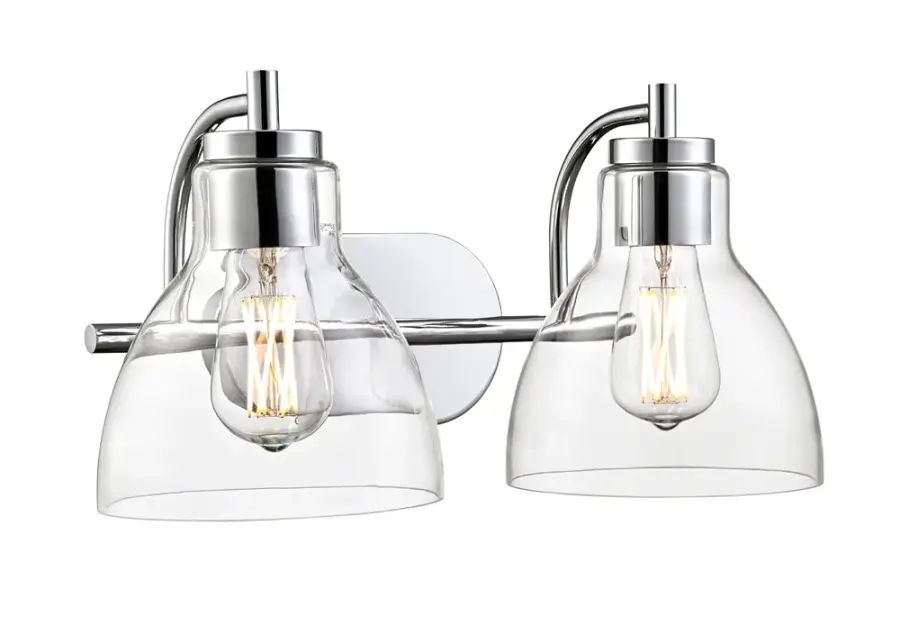 Knightsdale 2-Light Chrome Vanity Light