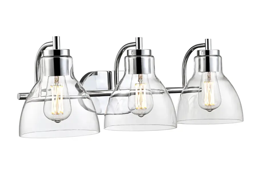 Knightsdale 3-Light Chrome Vanity Light