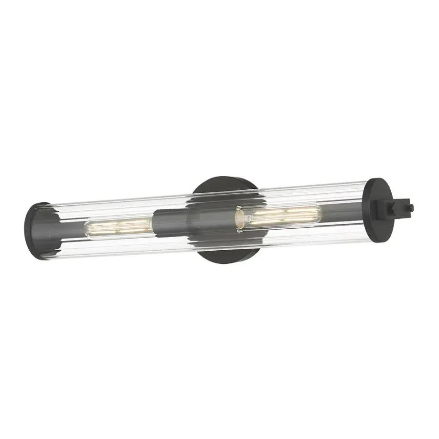 Cylora 2-Light Vanity Light in Matte Black