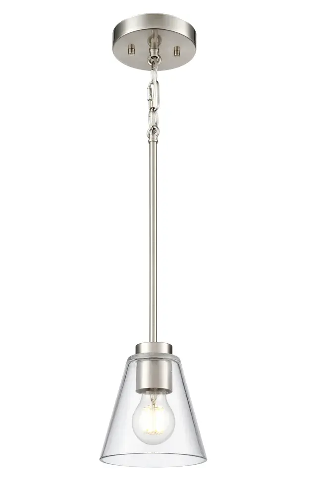 Strayhan 1-Light Pendant in Brushed Nickel