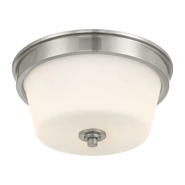 Strayhan 2-Light Flush Mount in Brushed Nickel