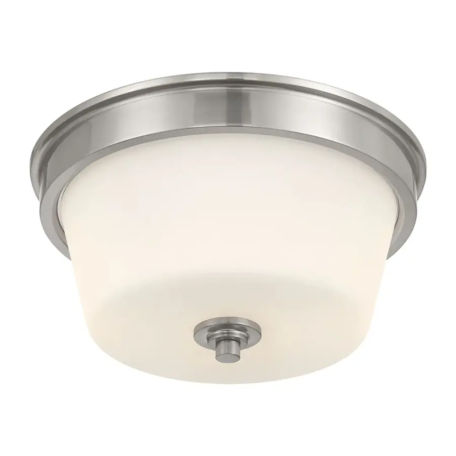 Strayhan 2-Light Flush Mount in Brushed Nickel