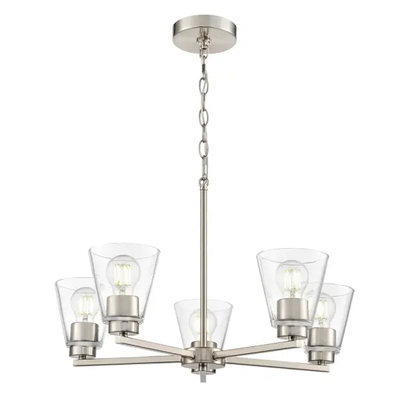 Strayhan 9-Light Chandelier in Brushed Nickel