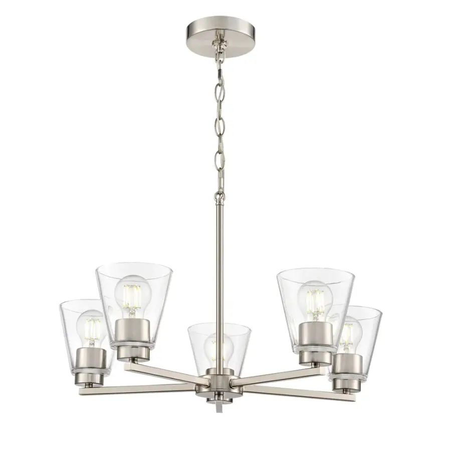 Strayhan 9-Light Chandelier in Brushed Nickel