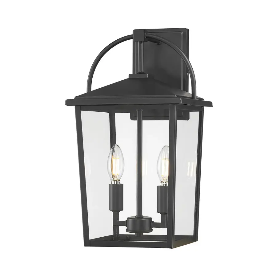 Strathden Outdoor Lantern in Powder Coated Black - Image 1