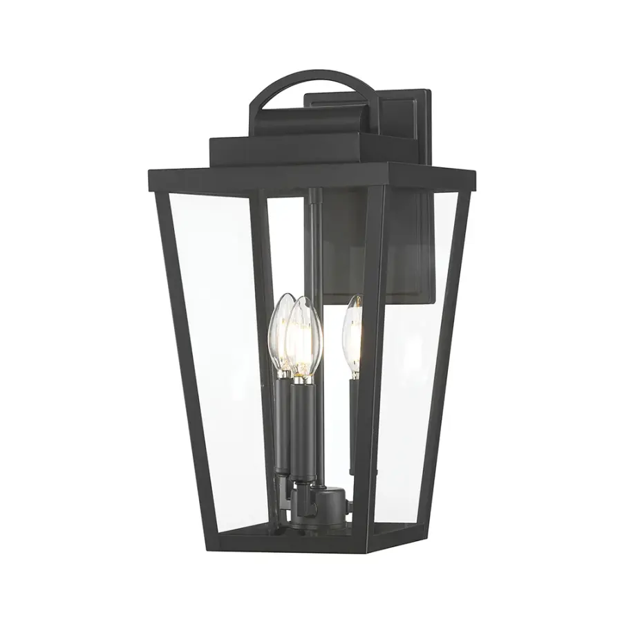 Brenwick Outdoor Lantern in Powder Coated Black