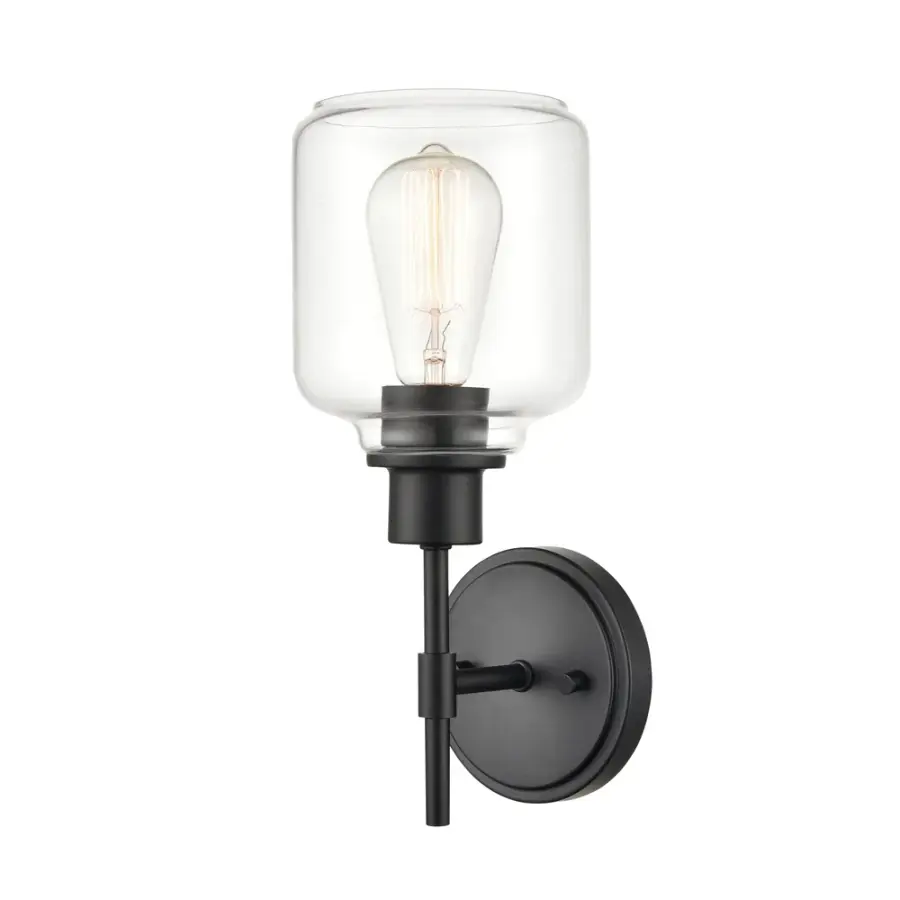 6941 Matte Black Wall Sconce