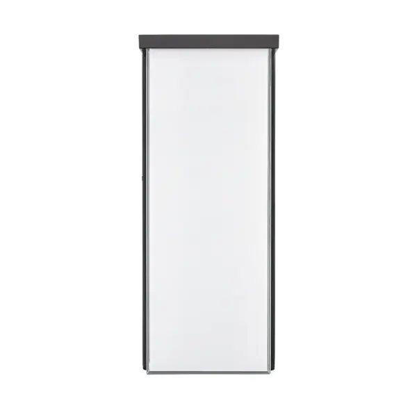 This contemporary outdoor LED wall sconce features 90 CRI for exceptional color accuracy and a durable powder coated black finish. Perfect for modern exteriors requiring reliable, energy-efficient illumination.