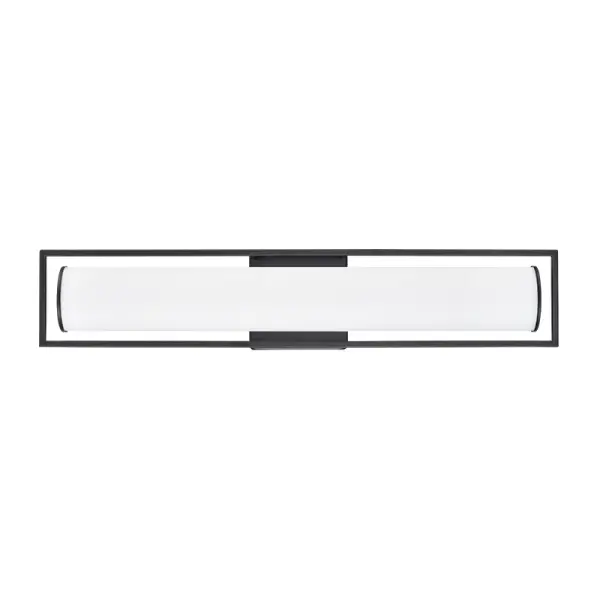 This contemporary LED vanity light in matte black finish delivers efficient, long-lasting illumination for bathroom spaces. The sleek design complements modern and minimalist interiors while providing optimal task lighting.