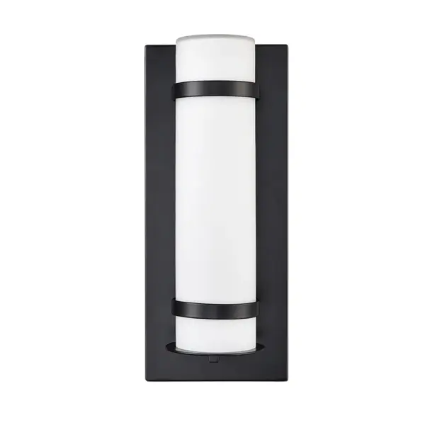 This contemporary outdoor LED wall sconce delivers exceptional 90 CRI lighting in a durable powder-coated black finish, perfect for illuminating entryways, patios, and exterior walls with true-to-life color accuracy.