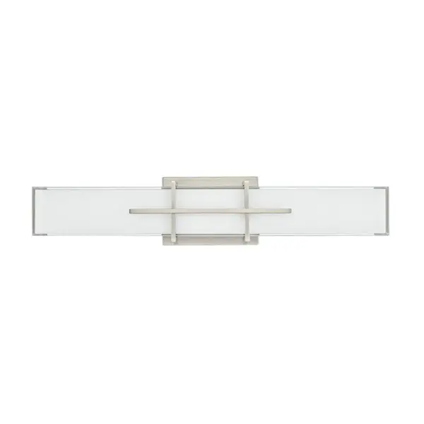 This LED vanity light delivers exceptional 90 CRI color accuracy in a versatile brushed nickel finish, ideal for makeup application and grooming tasks where true color representation matters.
