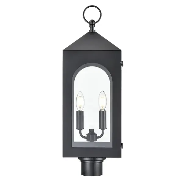 The 7822 outdoor light features a powder coated black finish designed for exterior applications. Its weather-resistant construction makes it suitable for patios, porches, and commercial outdoor spaces.