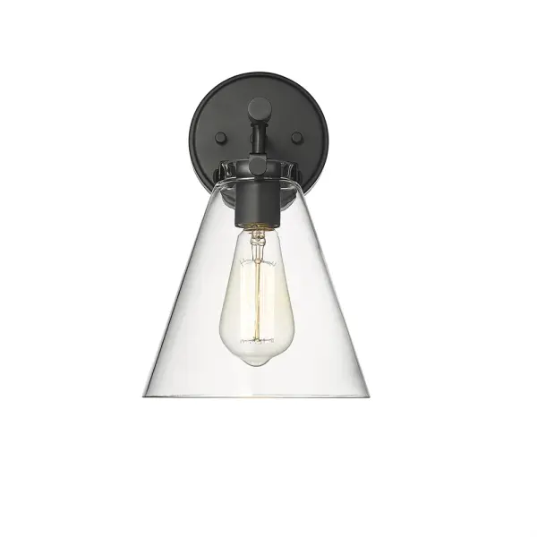 The 8121 wall sconce in matte black delivers contemporary style with versatile placement options. Its clean lines and neutral finish complement modern and minimalist interiors while providing functional ambient lighting.
