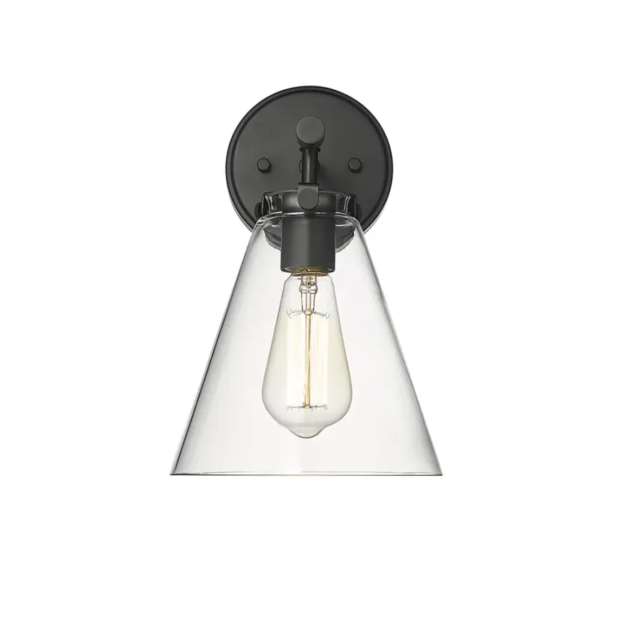 8121 Matte Black Wall Sconce
