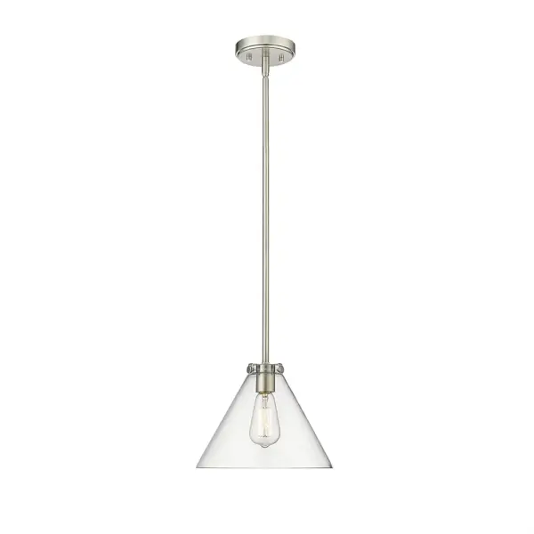 The 8141 pendant in Brushed Nickel offers a clean, contemporary aesthetic that complements a wide range of interior styles. Its neutral metallic finish makes it an adaptable choice for various residential and light commercial settings.