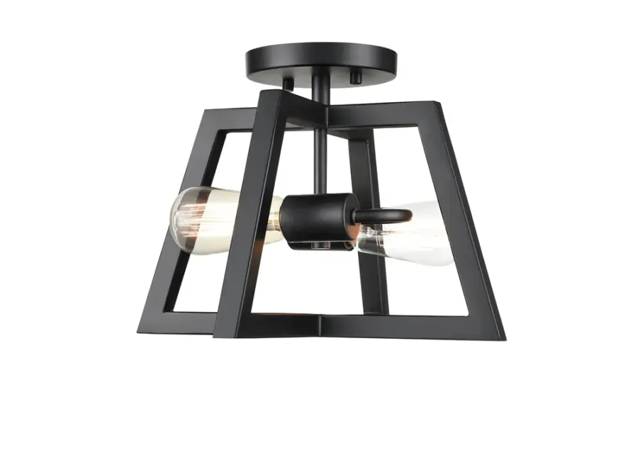 8142 Semi-Flush Mount in Matte Black