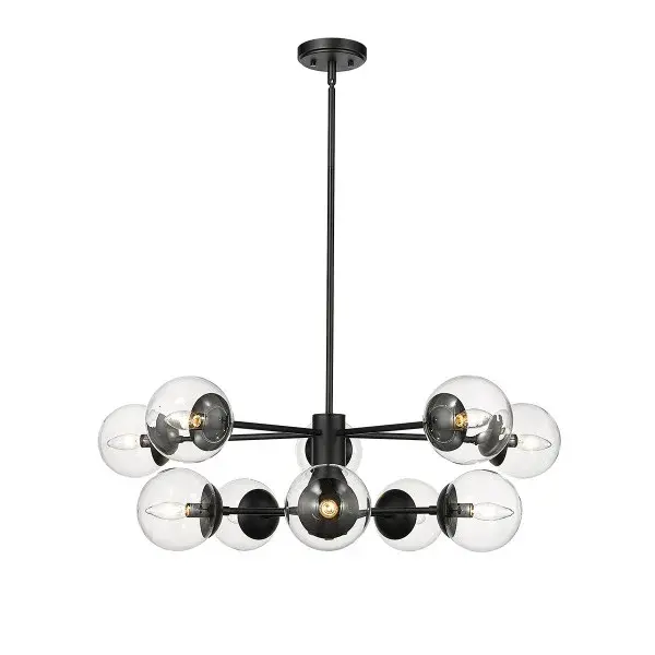 8150 Matte Black Chandelier