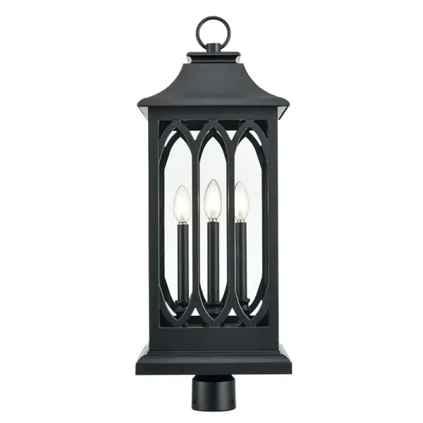The 88105 outdoor light features a powder coated black finish designed for exterior applications. Its weather-resistant construction and versatile black finish make it suitable for various outdoor settings.