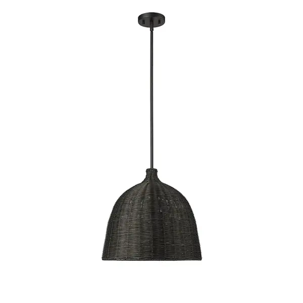 Black Rattan Shade Pendant