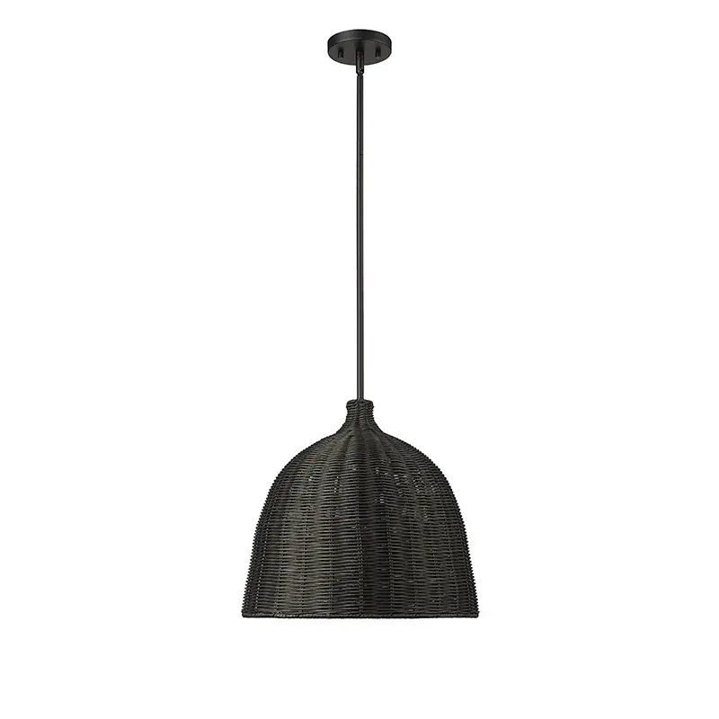 Black Rattan Shade Pendant