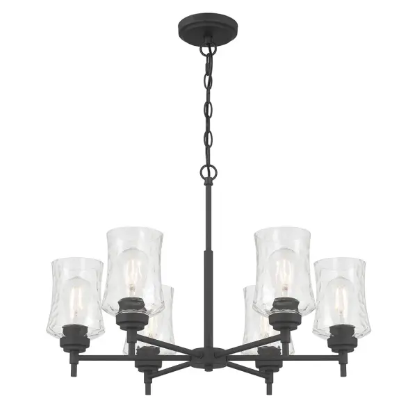 Clarvyn 6-Light Chandelier in Matte Black