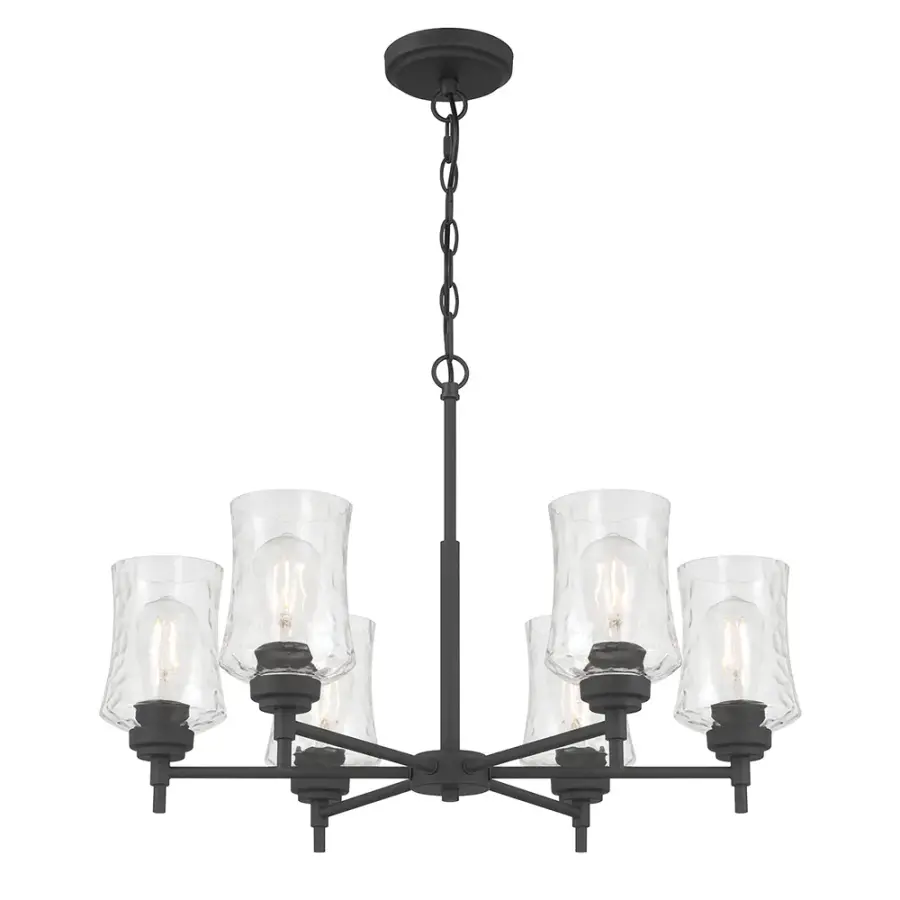 Clarvyn 6-Light Chandelier in Matte Black