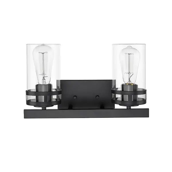 The 91022 vanity light delivers contemporary style with its matte black finish, perfect for modern bathroom designs. Its clean lines and versatile mounting make it ideal for powder rooms and master baths alike.