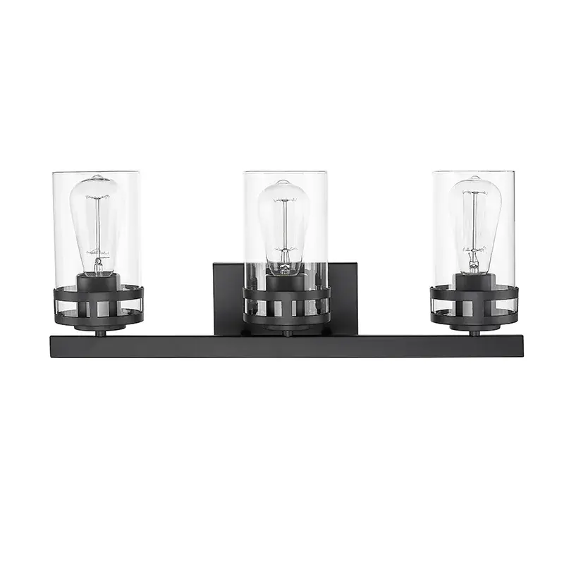 91023 Matte Black Bath Vanity Light