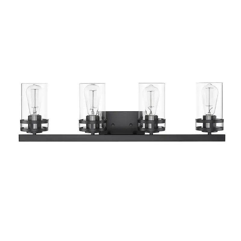 91024 Matte Black Bath Vanity Light
