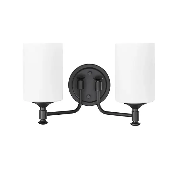 The 91032 vanity light delivers contemporary style with its matte black finish, perfect for modern bathroom designs. Its clean lines and versatile mounting make it ideal for powder rooms and master baths alike.