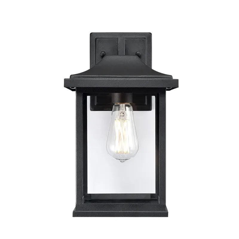 Outdoor Wall Light in Textured Black