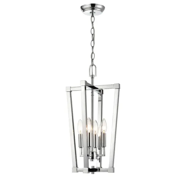 This versatile chrome lantern brings traditional elegance with a contemporary twist. The polished chrome finish and clean lines make it adaptable to various interior styles while providing reliable illumination.