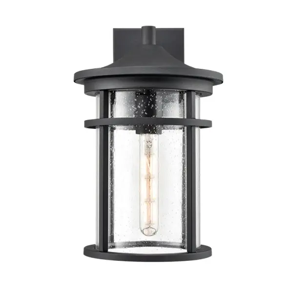 A versatile outdoor lighting fixture featuring a textured black finish that complements contemporary and modern architectural styles while providing reliable illumination for exterior spaces.