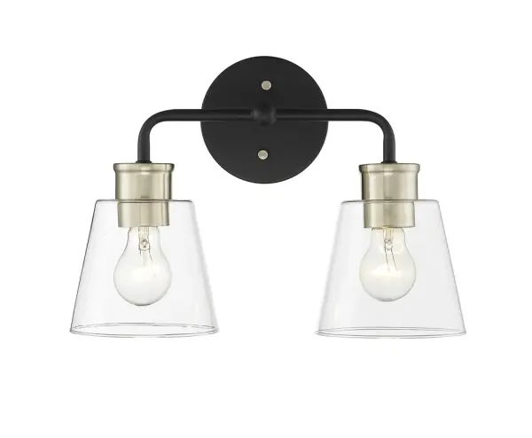 The 9132 vanity light delivers sophisticated modern style with its matte black finish. Perfect for contemporary bathrooms seeking clean, minimalist aesthetics with functional task lighting.