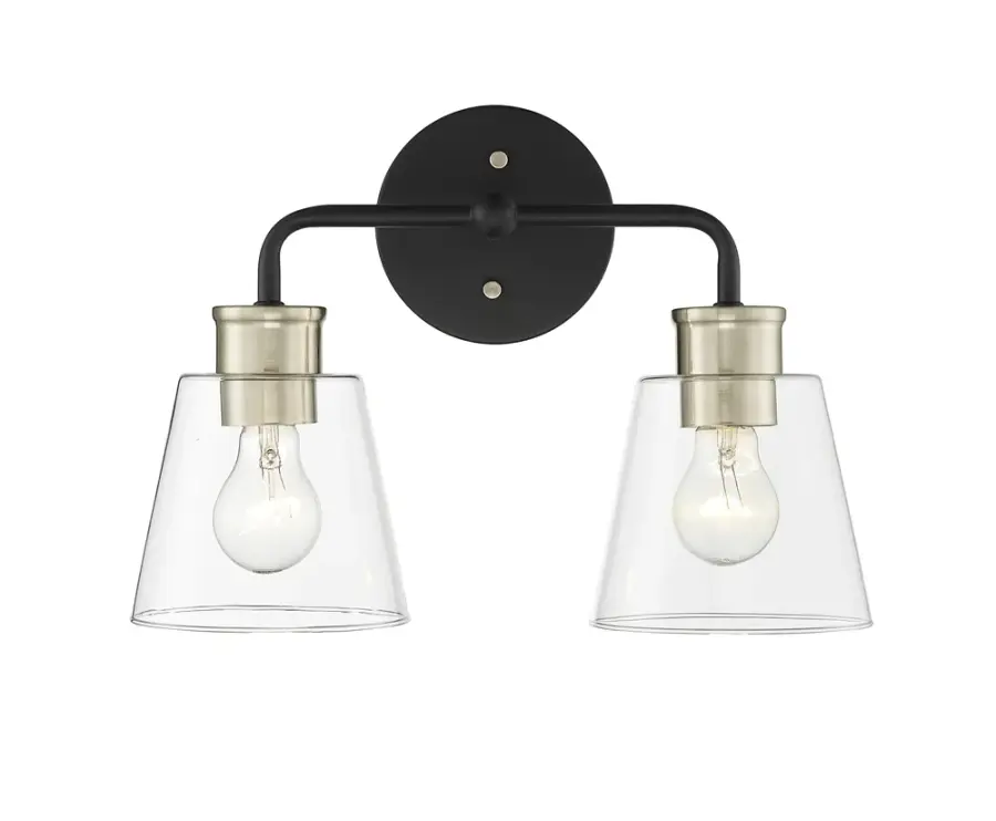 9132 Matte Black Bath Vanity Light