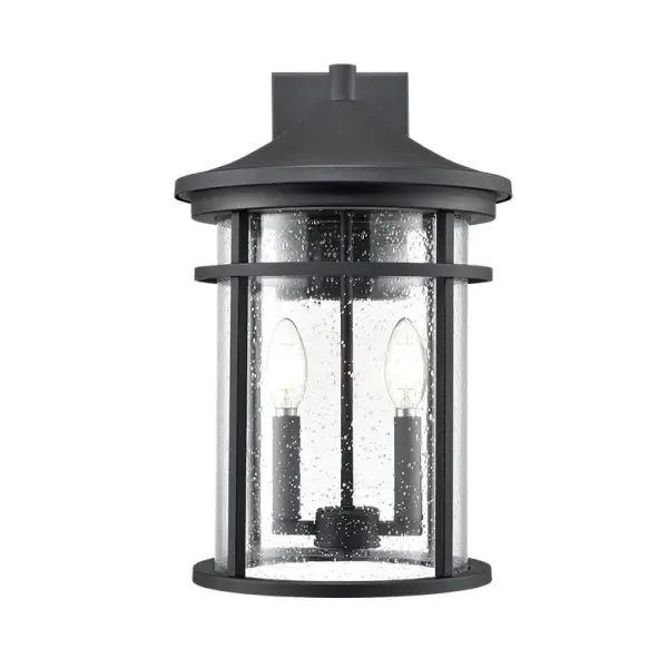 This outdoor light fixture features a textured black finish that combines durability with contemporary style. Designed for exterior applications, it provides reliable illumination for entryways, patios, and outdoor spaces.