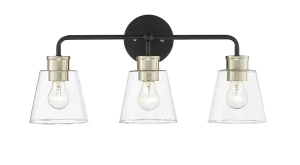 The 9133 vanity light delivers sophisticated modern style with its matte black finish. Perfect for contemporary bathrooms seeking clean, minimalist aesthetics with functional task lighting.