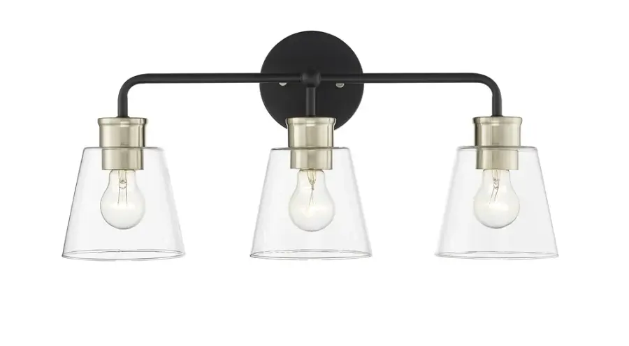 9133 Matte Black Bath Vanity Light