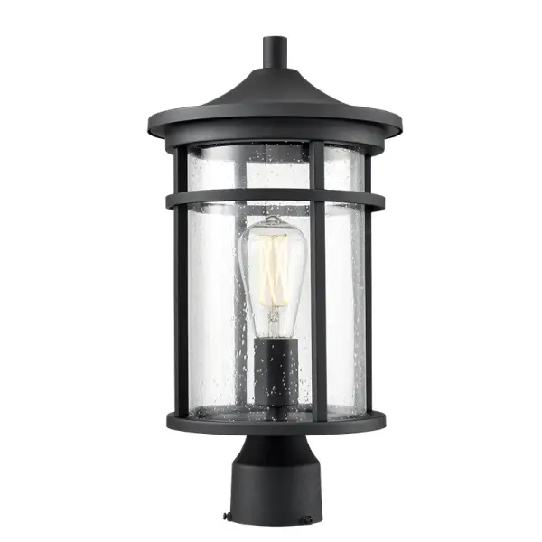 This outdoor light fixture features a textured black finish that provides weather-resistant durability and timeless style. Ideal for enhancing exterior spaces with reliable illumination.