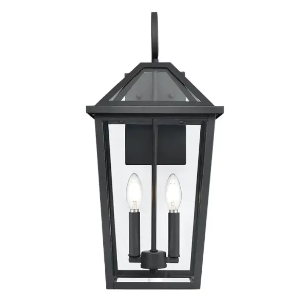This outdoor light fixture features a textured black finish that provides both durability and timeless style for exterior spaces. Designed to withstand the elements while maintaining aesthetic appeal.