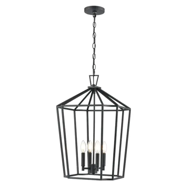 This contemporary pendant light features a textured black finish that adds depth and visual interest to any space. Its versatile design works well in both residential and commercial settings.