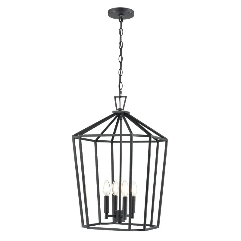 Textured Black Pendant Light