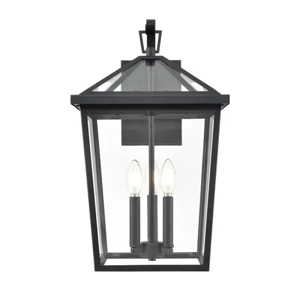 The 92303 outdoor light combines contemporary styling with a weather-resistant textured black finish, making it ideal for modern exterior applications in both residential and commercial settings.