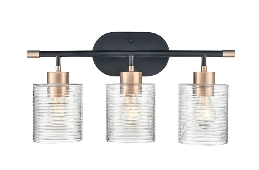 9413 Matte Black Bath Vanity Light